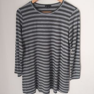 Theory Women's Long Sleeve Striped Tee Shirt Size M